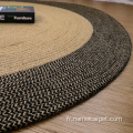 Tapis de tapis rond de jute de jute naturelle tapis